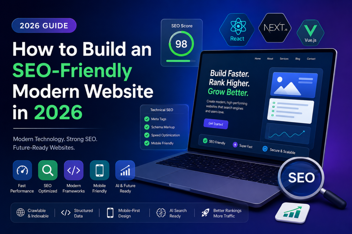 SEO-friendly modern website development in the UK using React and Next.js